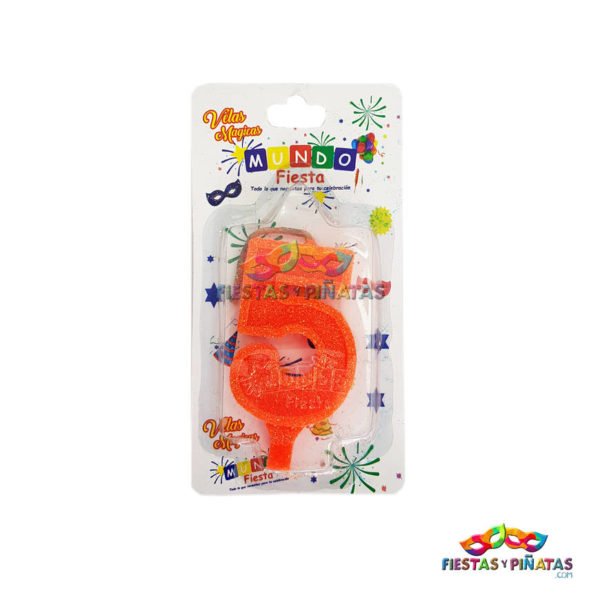 Vela de Cumpleaños Vela Numero Naranja para torta pastel ponque decoración fiestas y piñatas Bogotá