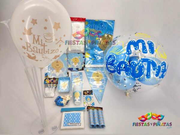 kit de decoración personalizado para fiestas de bautizo| Decoración para bautizo fiestas y piñatas Bogotá
