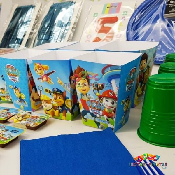 kit de decoración personalizado para fiestas infantiles| Decoración temática Patrulla canina - paw Patrol para cumpleaños infantil fiestas y piñatas Bogotá