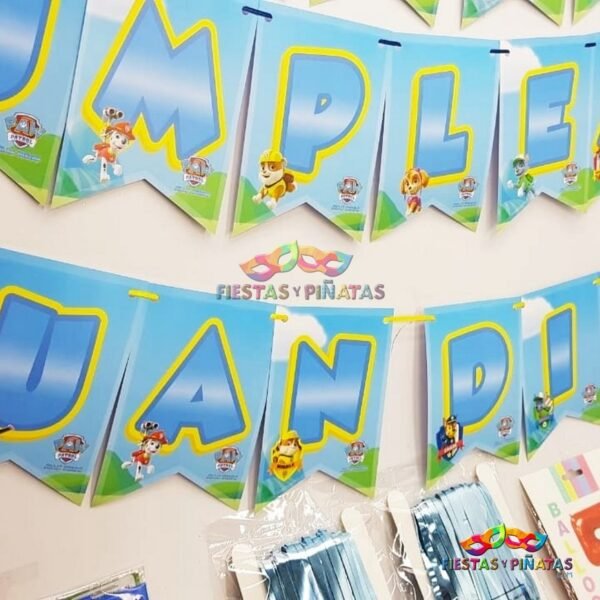 kit de decoración personalizado para fiestas infantiles| Decoración temática Patrulla canina - paw Patrol para cumpleaños infantil fiestas y piñatas Bogotá